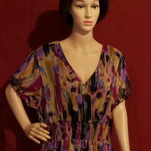 Ashro size 22 purple speckled multicolored short sleeve sundress